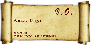 Vasas Olga névjegykártya