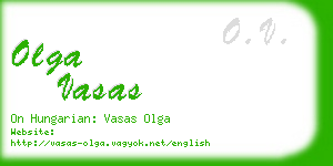 olga vasas business card